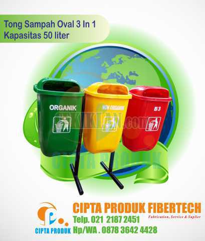 Tong Sampah Pilah Oval 50 Liter