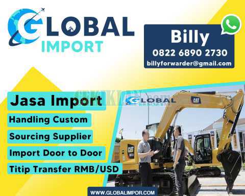 Jasa Import Excavator Mini | globalimpor.com | 082268902730