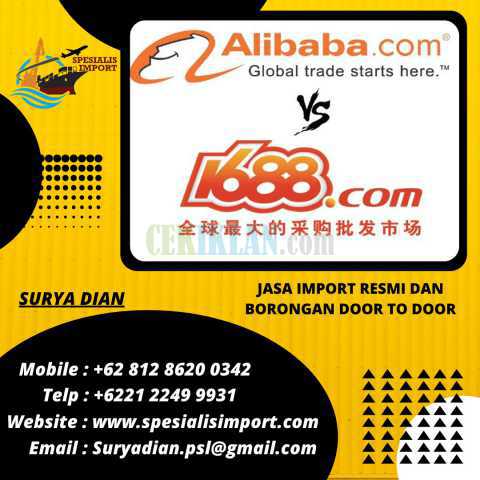 Jasa Import Barang China Alibaba/1688 | Spesialis Import | 081286200342