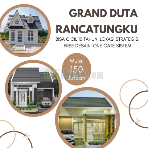 Free design,bangunan klasik legalitas aman,Grand Duta Rancatungku