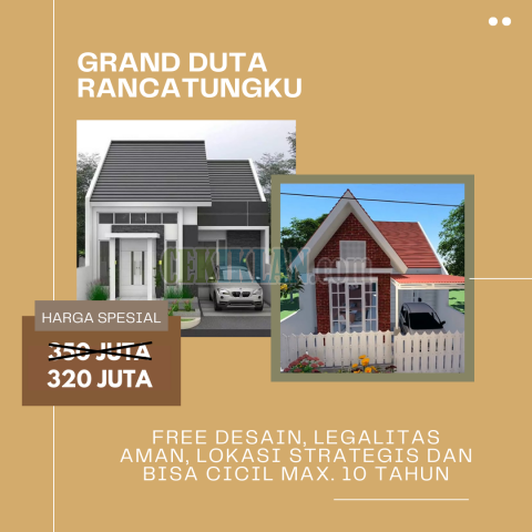 Rumah minimalis modern, legalitas aman, Grand Duta Rancatungku