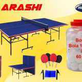 Tenis meja pingpong merk ARASHI bonus 60 bola