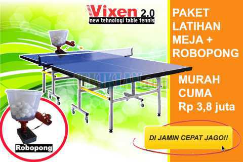 Meja Pingpong Merk VIXEN 2.0 bonus robopong