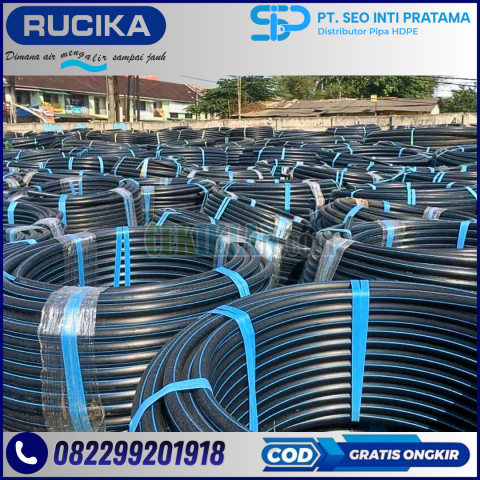 Pipa HDPE rucika uk 1/2 inch Panjang 100m PN16