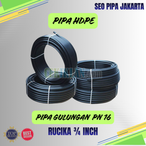 Pipa Hdpe Rucika 3/4" PN16 1 Roll 100m