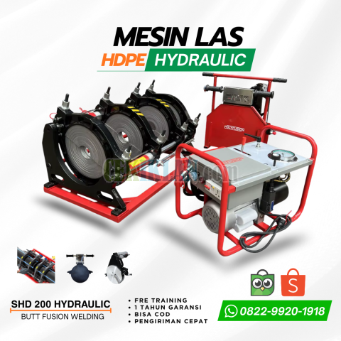 Mesin las Pipa HDPE SHD 200 Hidrolik