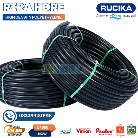 Pipa Hdpe rucika 1 Inch rollan 100m